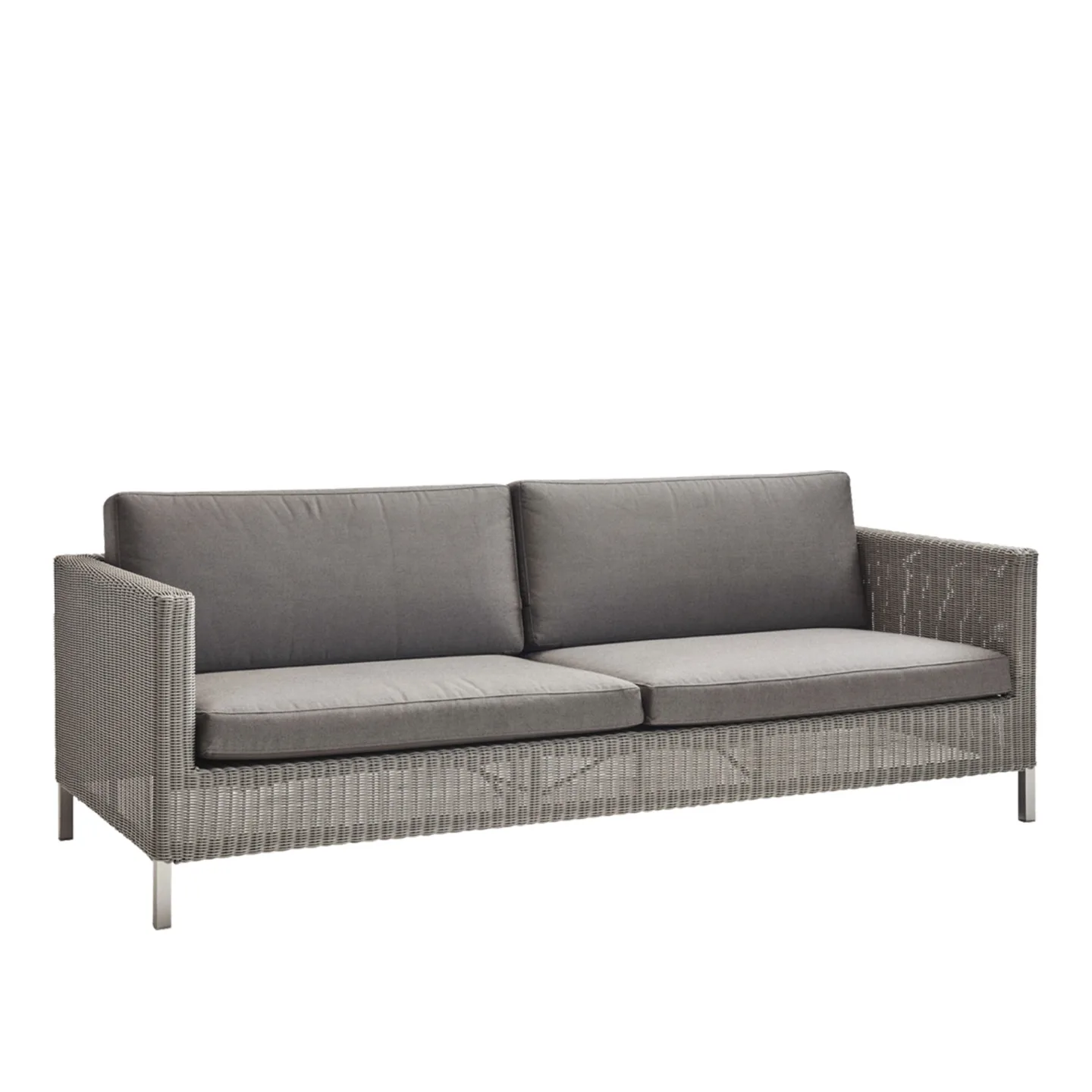 Cane-Line - Connect Soffa 3-sits, Taupe, Dyna: Taupe, Cane-Line Weave - Soffor utomhus - Cane-line Design Team