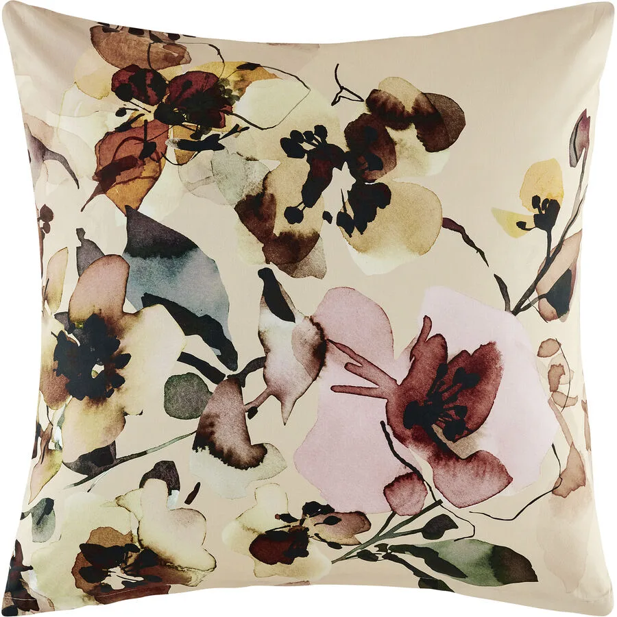 KAS Kissenbezug Romneya bunt Blumenmuster Baumwolle B 65 T 65 cm