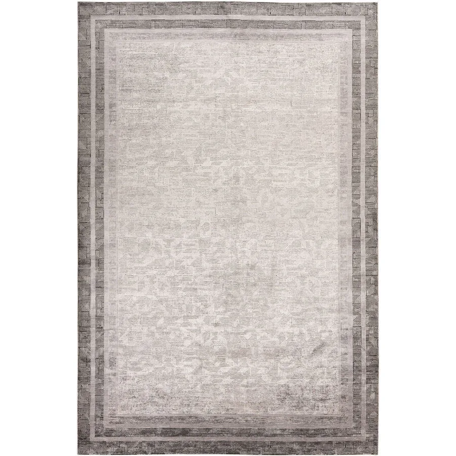 Teppich Eden grau Anderes Muster Bambusseide 160 x 230 cm