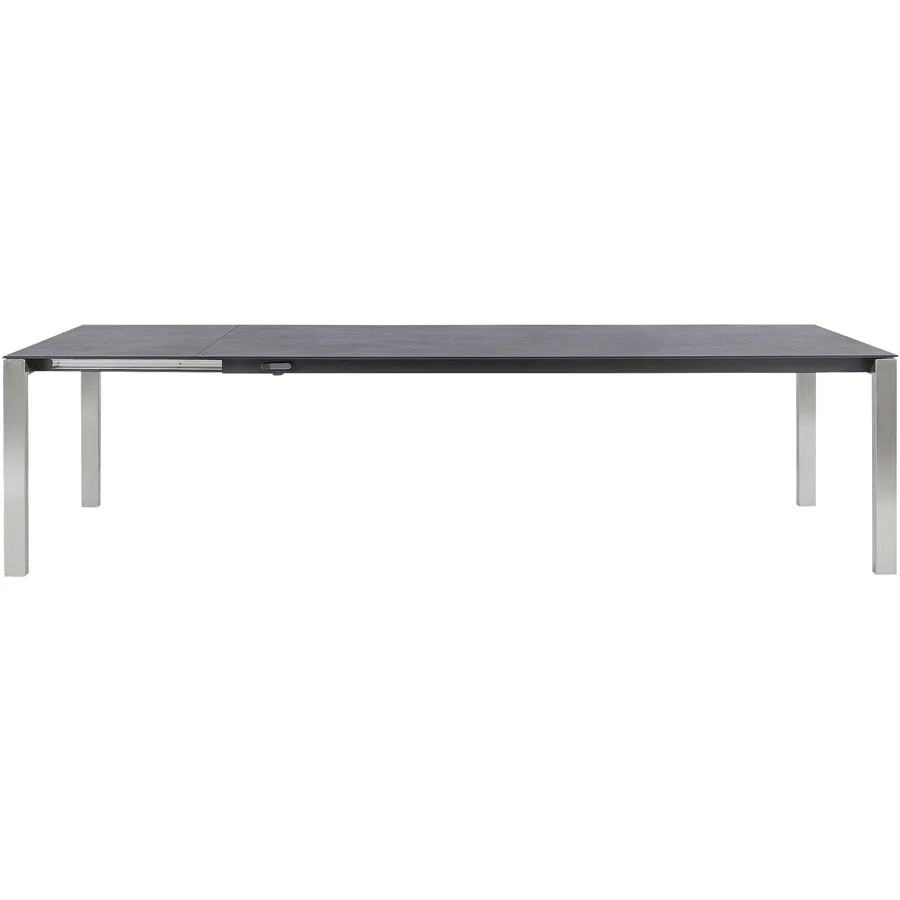Gartentisch ausziehbar Panama Edelstahl gebürstet / Sirius Mineralkeramik/Edelstahl B 180 T 90 cm - Möbel Konfigurator: Traummöbel individuell