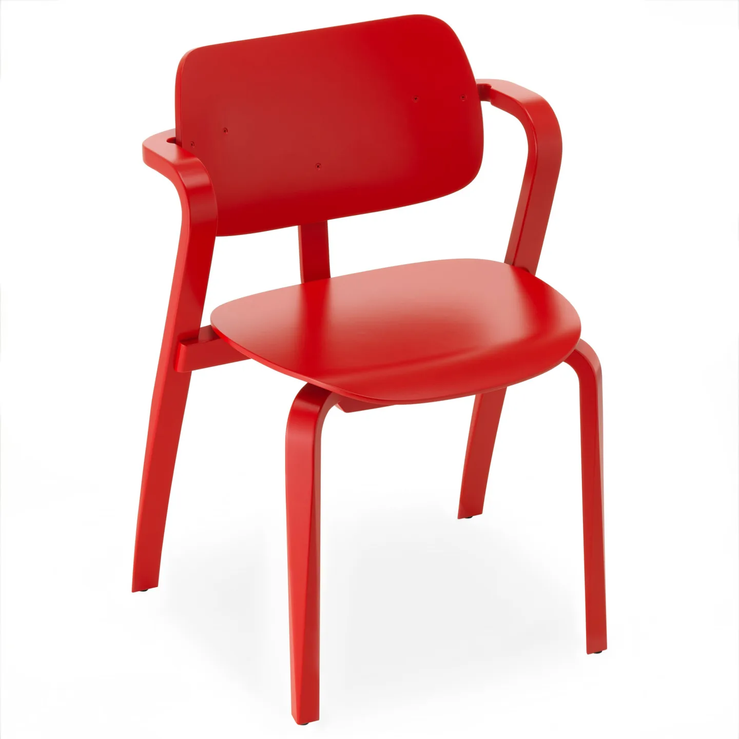 Artek - Aslak Chair Röd - Matstolar - Ilmari Tapiovaara - Röd - Trä