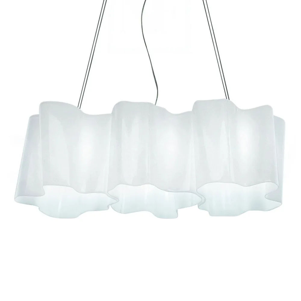 Artemide - Logico Pendellampa 3 In Linea Silke - Pendellampor - Michele De Lucchi,Gerhard Reichert - Vit
