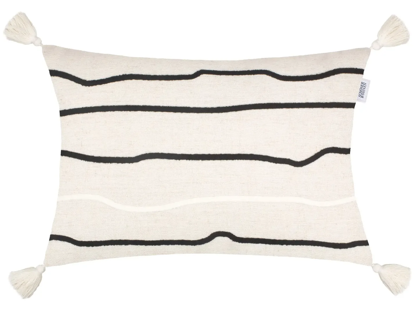 Stoeckel & Grimmler Kissenhülle Boho, Offwhite 58x38 cm Weiss | Schubiger Möbel