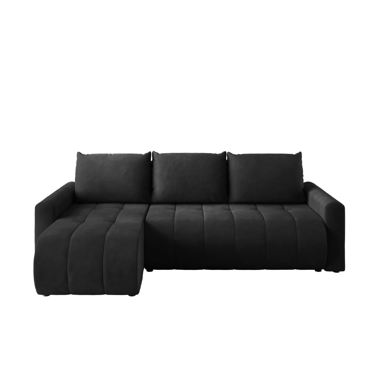 Fynrican 3-sits Bäddsoffa med divan - svart