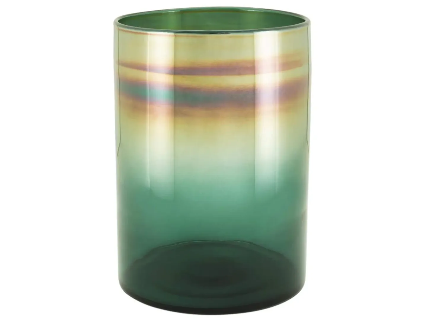 Abhika Vase Glas Irisierend Grüngold H: 34 cm | Schubiger Möbel
