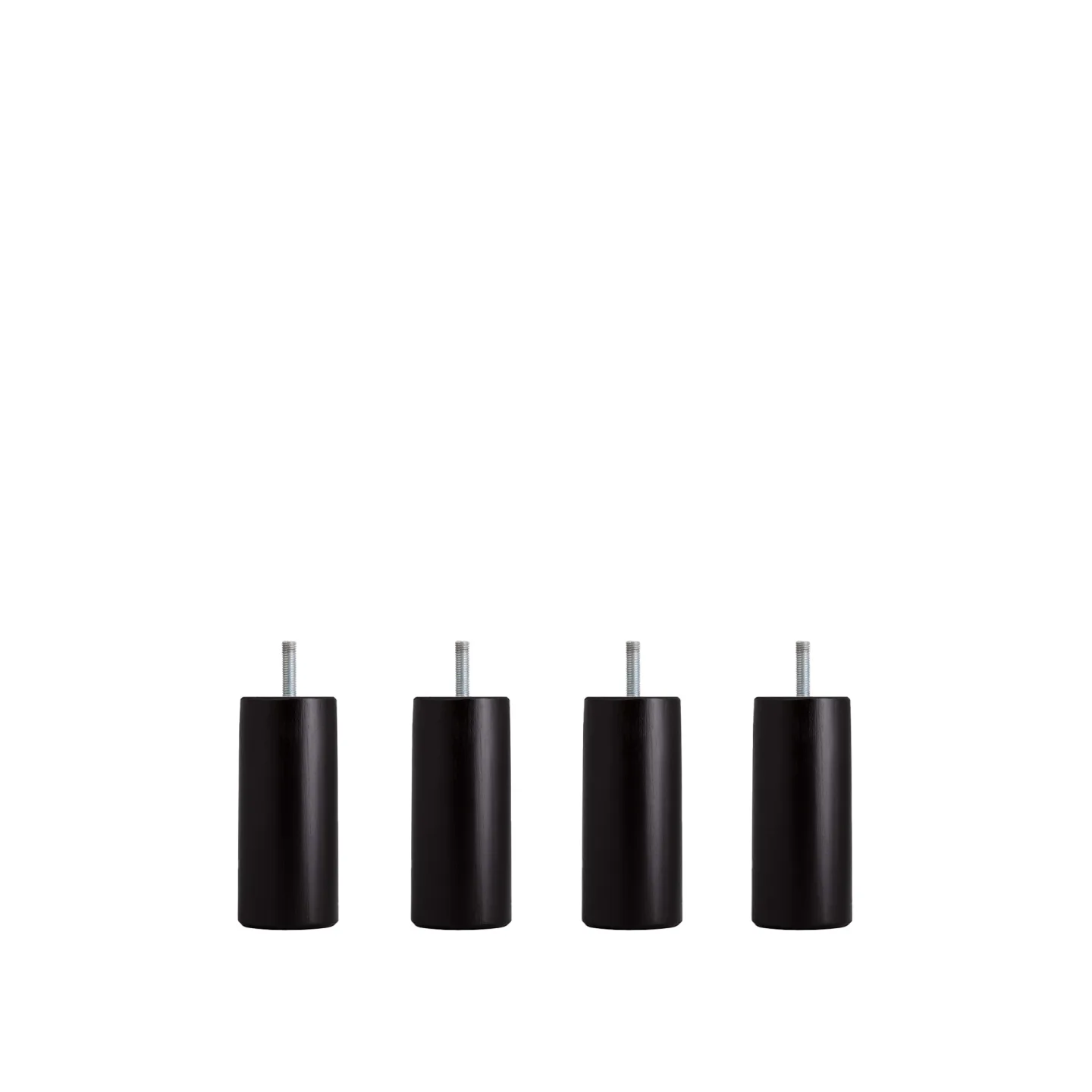 DUX - Dux SC sängben rund svart 12 cm 4-pack - Sängben - Träfärgad - Trä