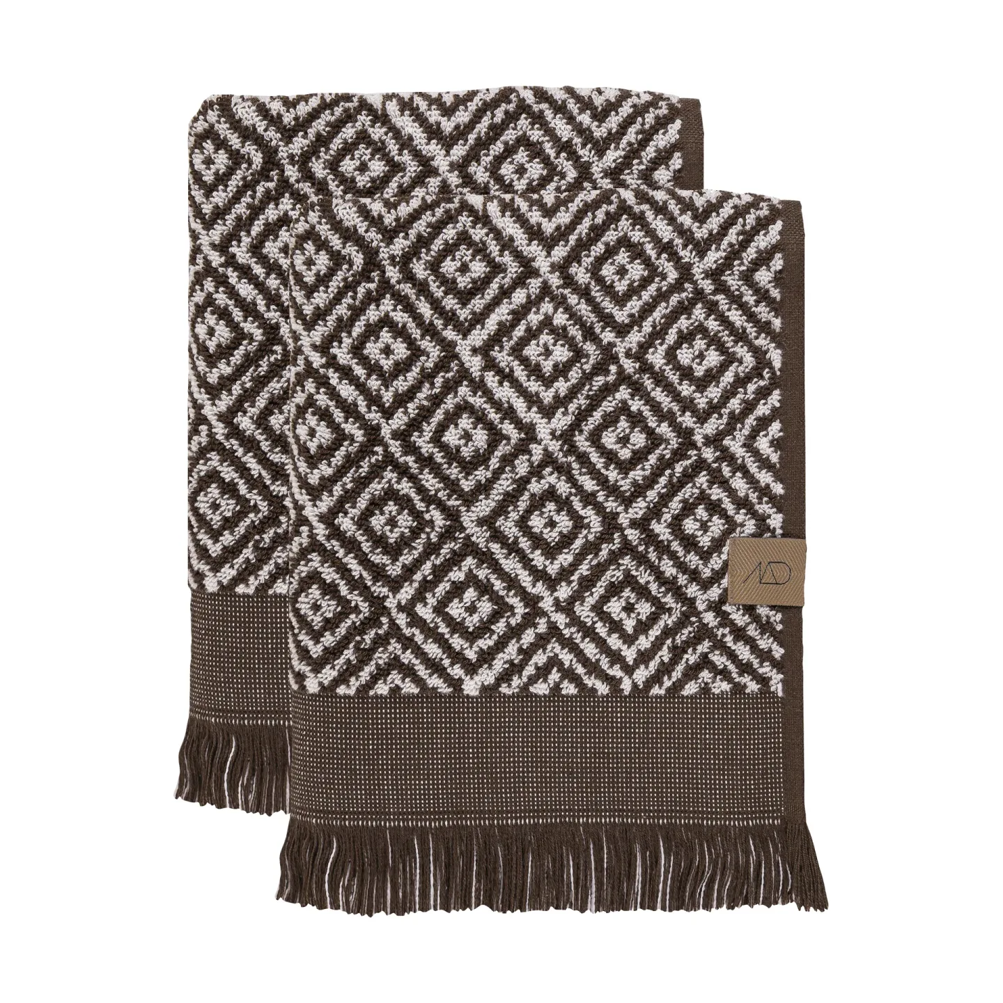Mette Ditmer Morocco Gästehandtuch 35 x 55cm 2er Pack Chocolate-off-white
