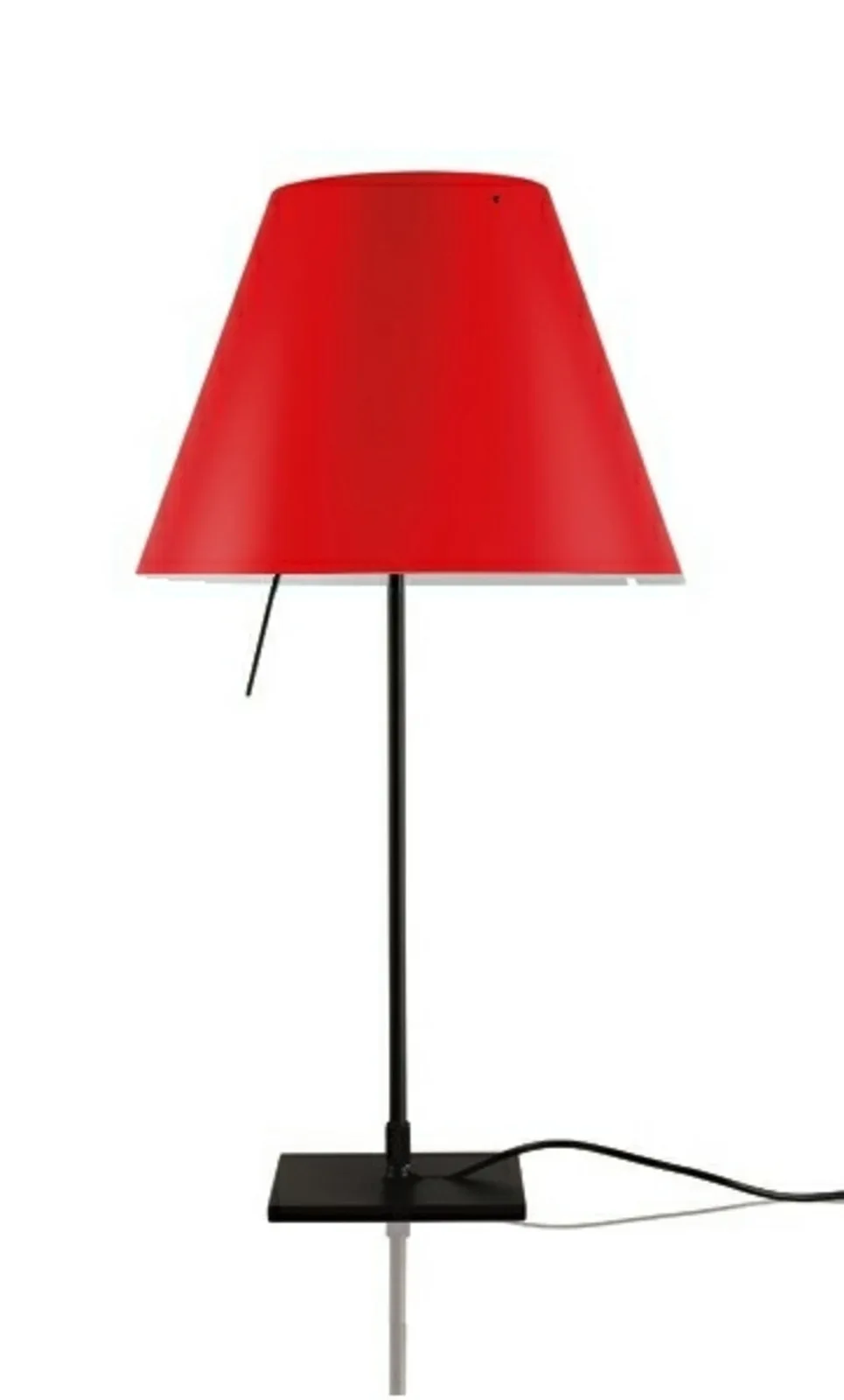 Costanzina Tischleuchte Schwarz/Primary Red - Luceplan - Wohnzimmer - Aluminium