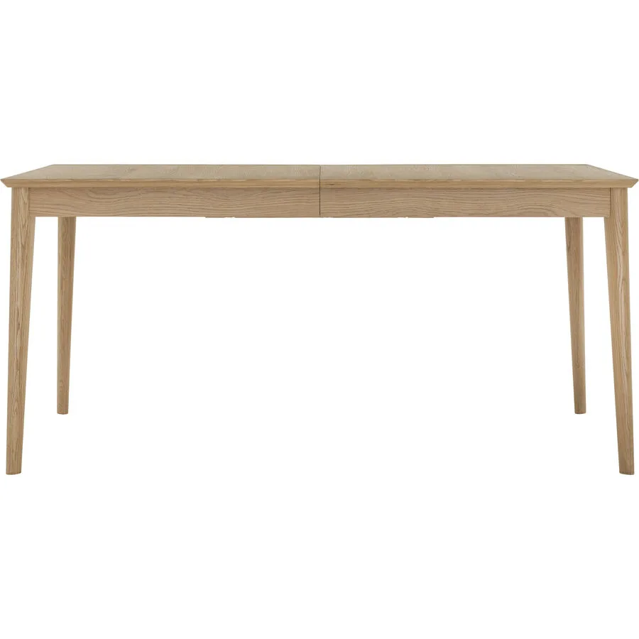 Tisch Sancho white wash MDF, Eiche Massivholz B 80 T 160 cm