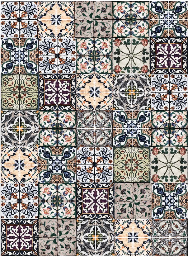 Wilton-teppe - Tierra (multi) (Størrelse: 200 x 280 cm)