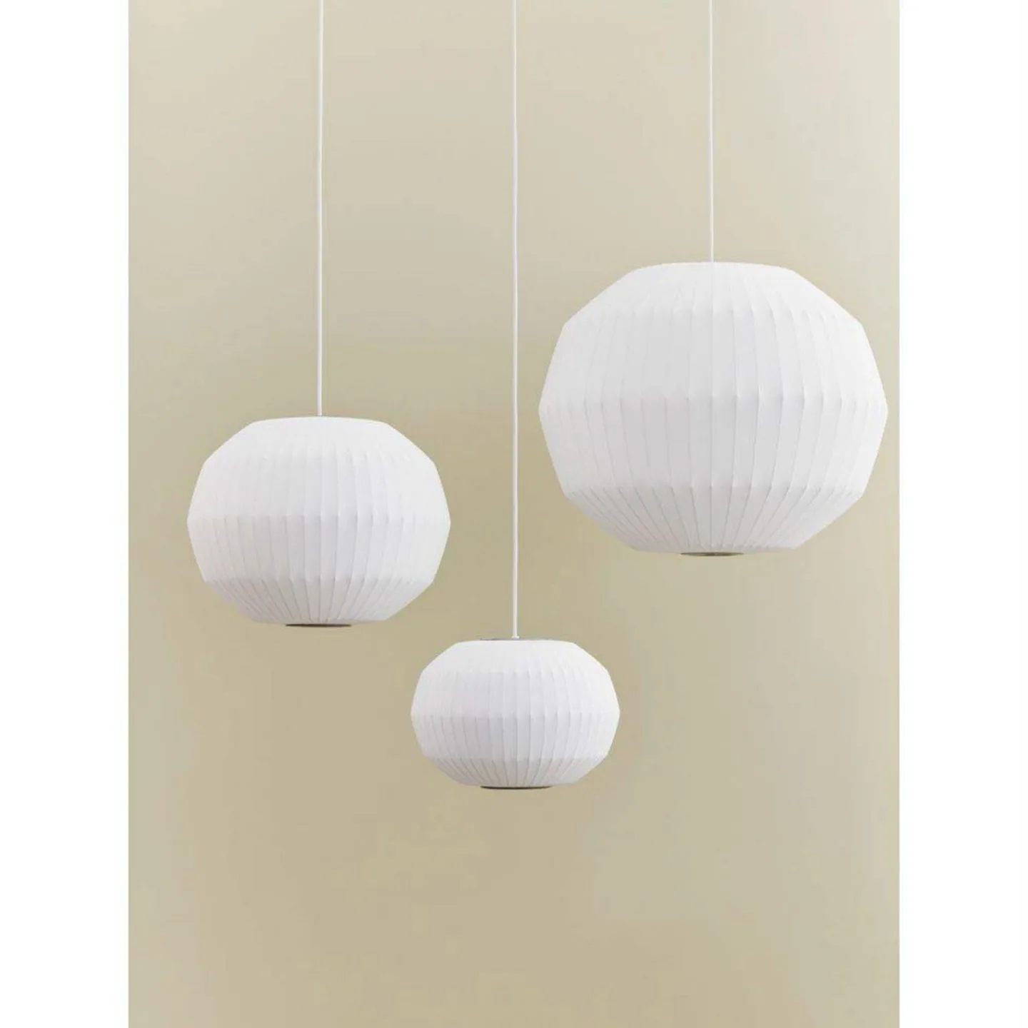 Nelson Angled Sphere Bubble pendellampe L - Herman Miller - Stue - Plast
