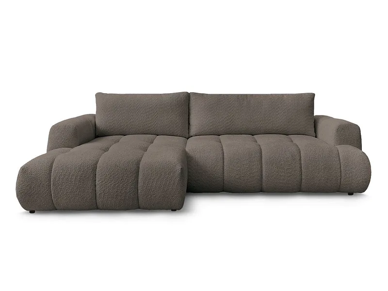 Ecksofa BOBOCHIC FUJI Boucle-Stoff rotbraun