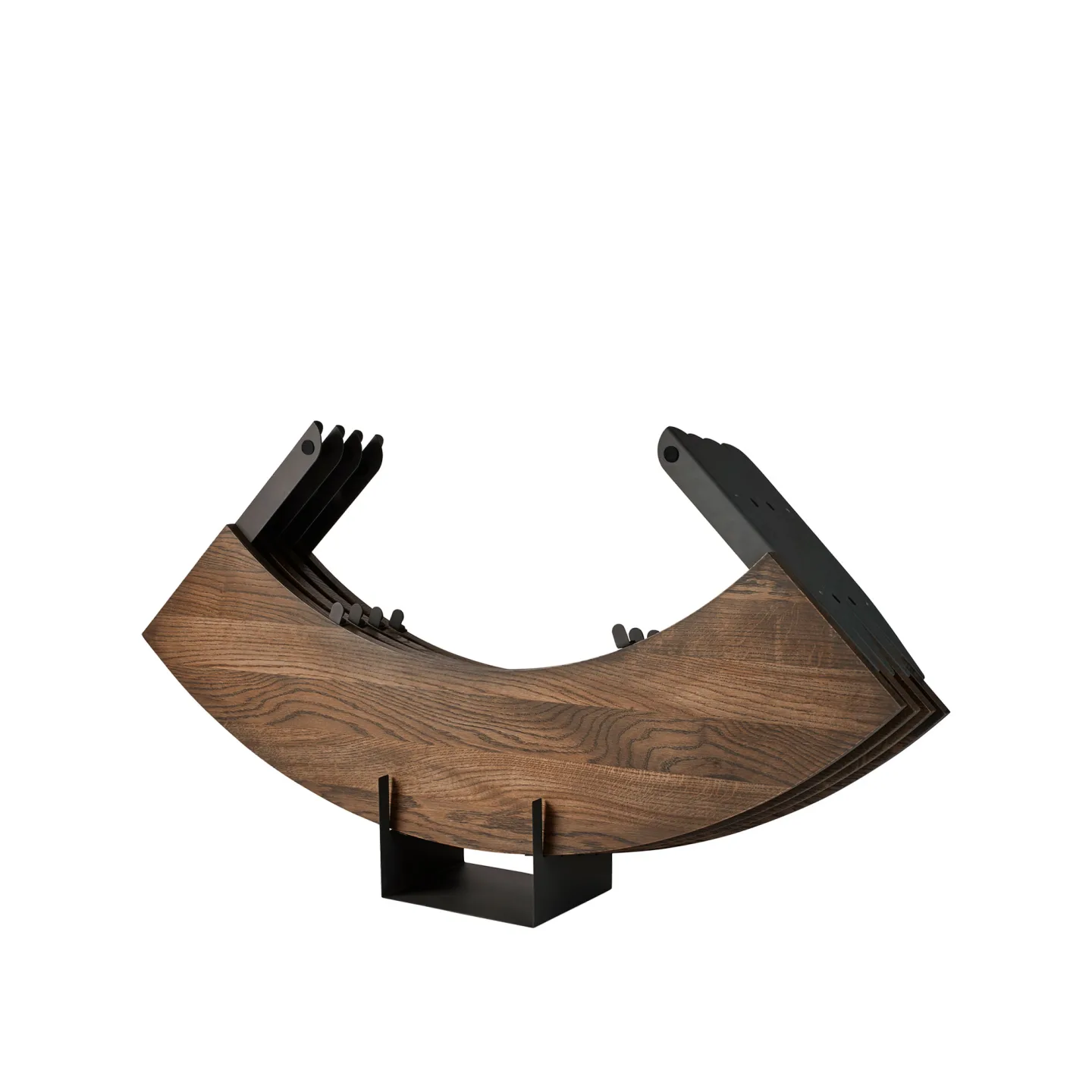 Eberhart Furniture - Hector 120 Extra Leaves / Oak Dark / Metal Dark - Matbord - Brun,Träfärgad - Metall/Trä