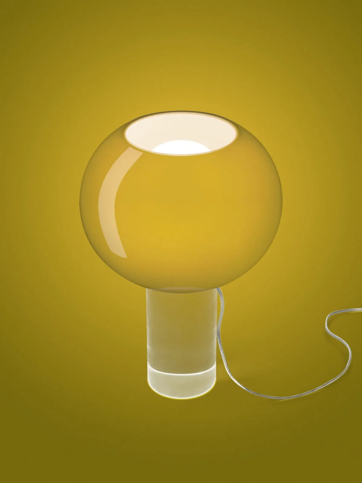 Buds 3 Tischleuchte Grün - Foscarini - Wohnzimmer - Glas