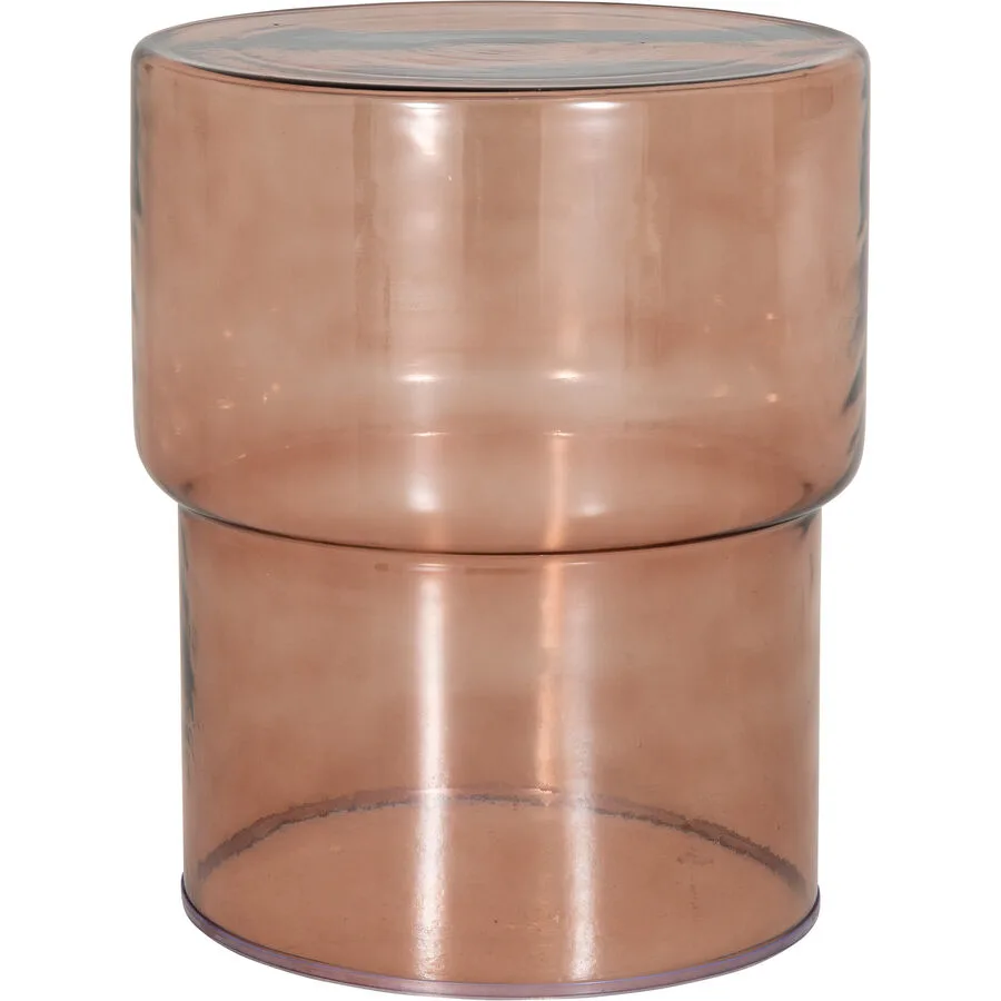 Beistelltisch Evelyne dunkelbraun Glas B 39.5 H 49 cm