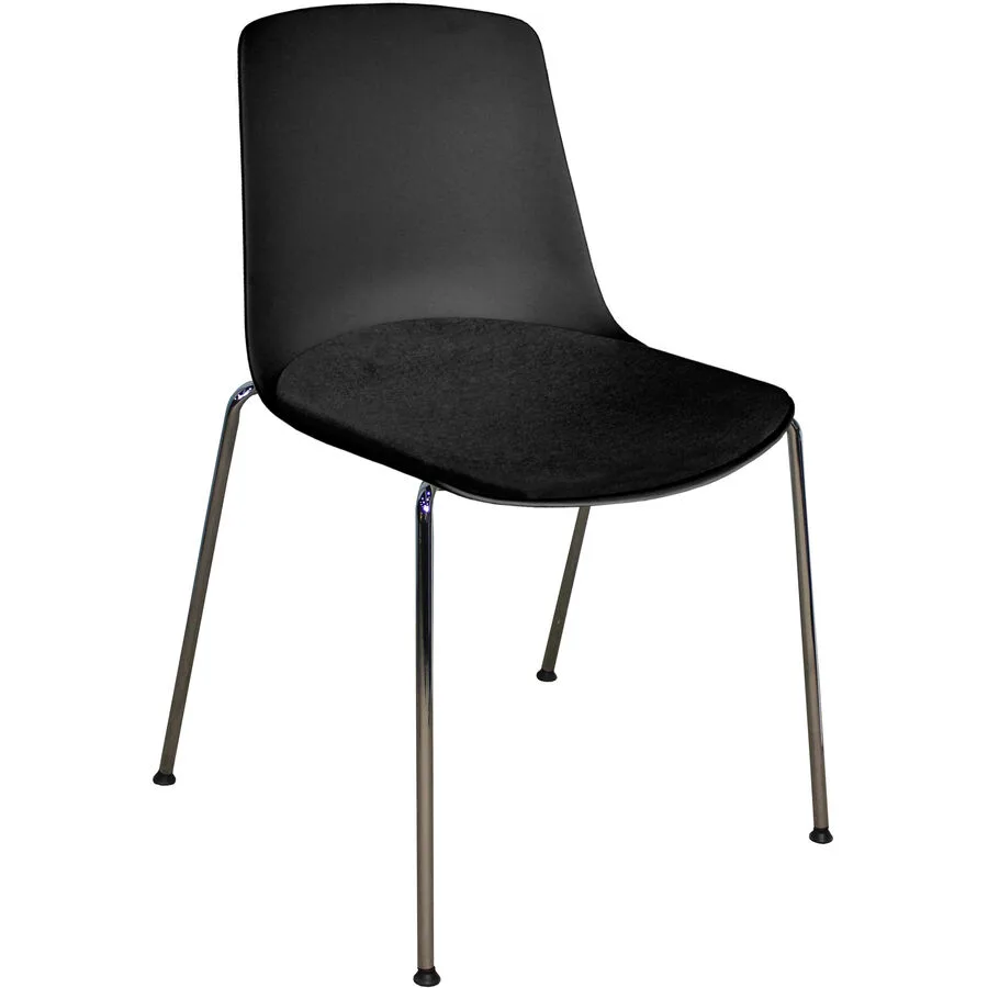 Bürostuhl Livio schwarz Polypropylen H 88 cm