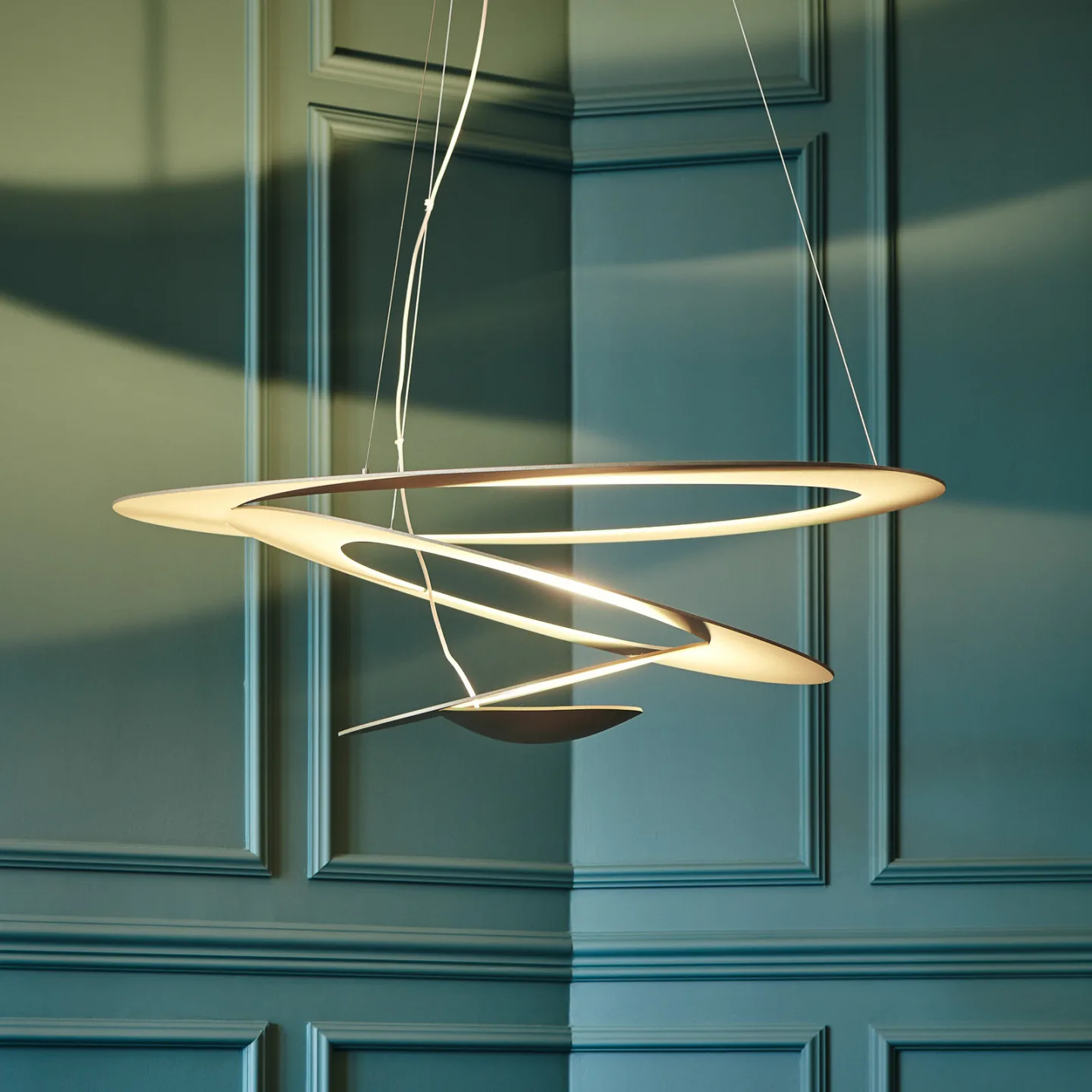 Pirce LED Micro Pendelleuchte gold - Artemide Pirce Micro - Wohnzimmer - Design - Metall - Einflammig