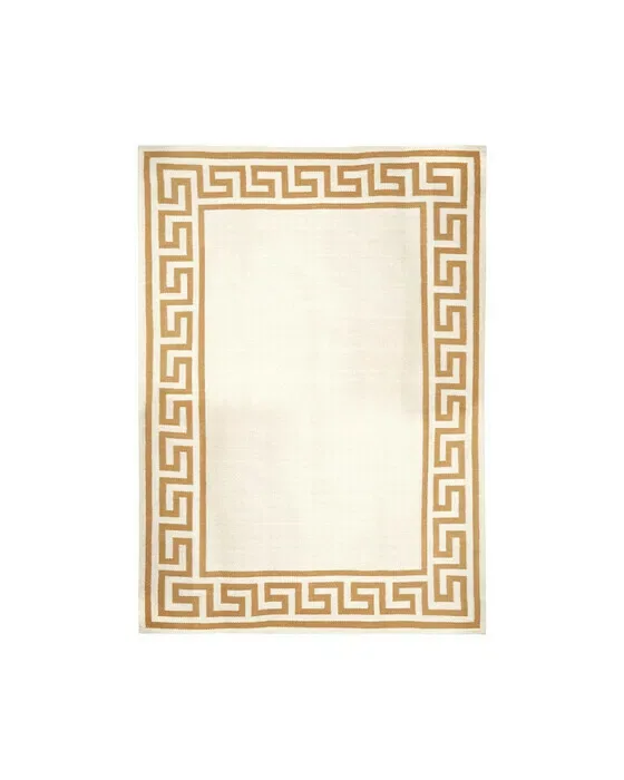 Key Border Rug Camel