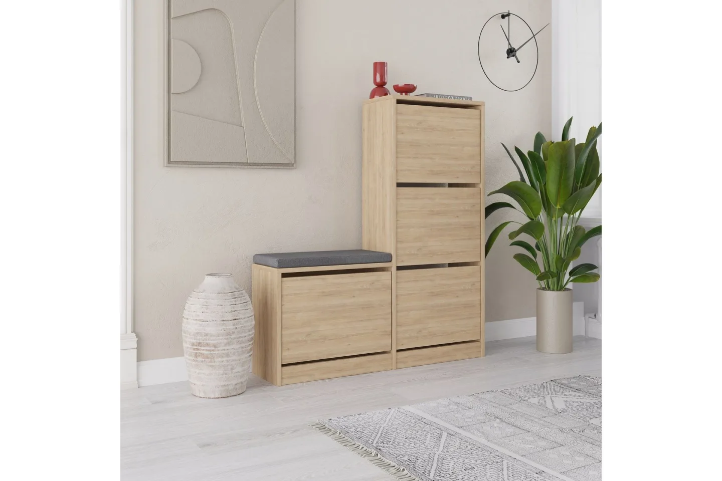 Dude Skoskåp 105 cm - Ek