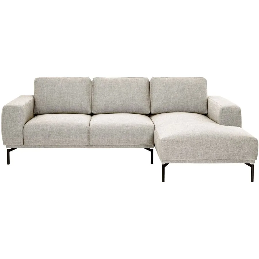 MyDeal Ecksofa Maja Weiss Stoff 243 cm 162 cm - Material: 70% Polyester 30% Zellulose Acetat - Möbel Konfigurator: Traummöbel individuell