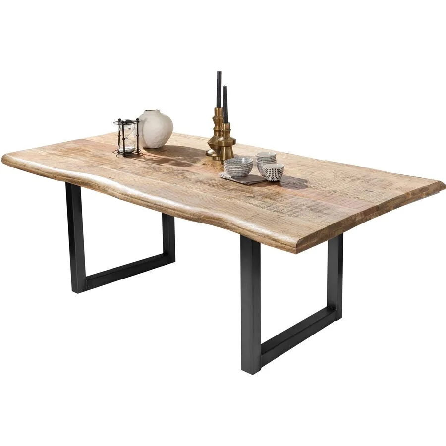 Esstisch Gordon Natur Mangoholz massiv Massivholz B 200 T 100 cm
