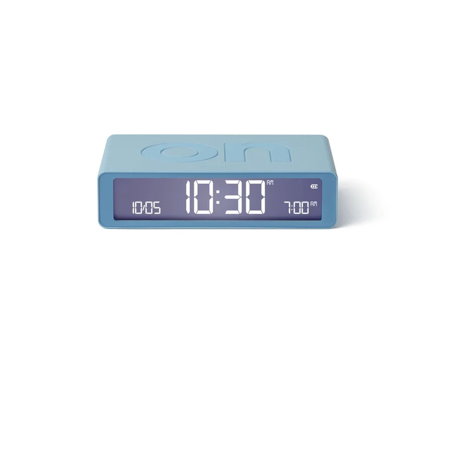 Lexon Wecker Flip hellblau kunststoff B 10.4 cm