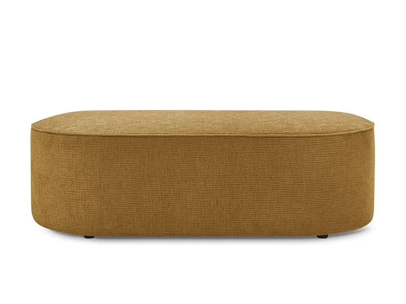 Hocker BOBOCHIC ROUSSEAU 70x140x45cm stoff mit textur gelb
