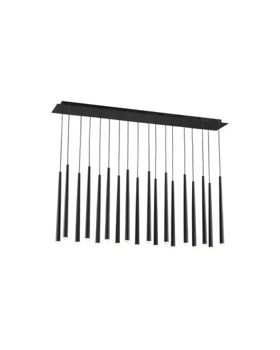 Pylon 18 Light Chandelier Nightshade Black
