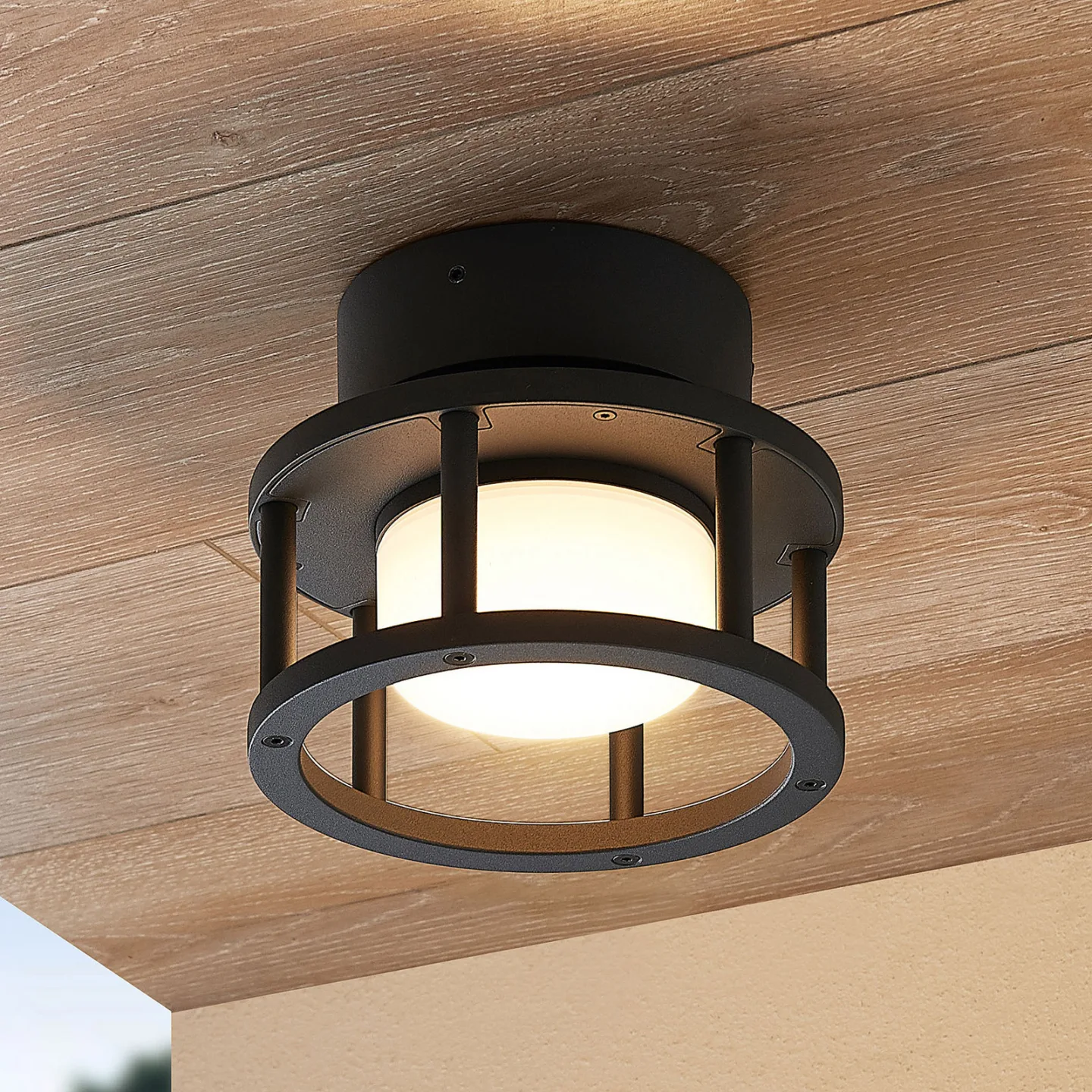 Berenike Utomhus Plafond Dark Grey - Lucande - Balkong - Modern - Aluminium - Rund