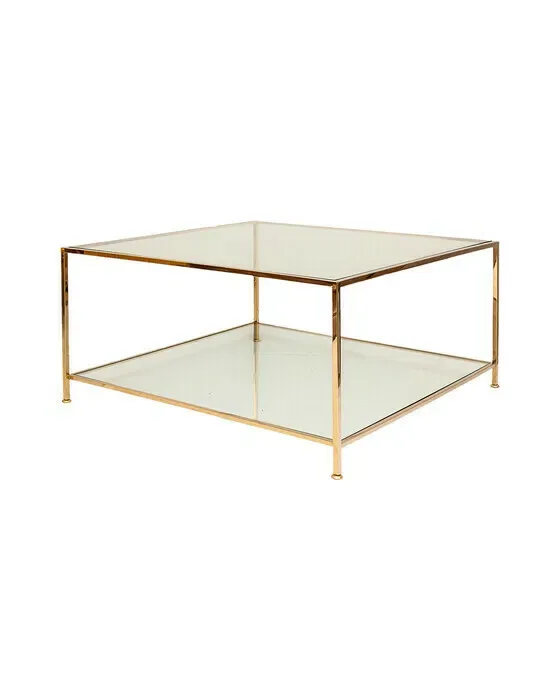 Big Square Coffee Table Brass