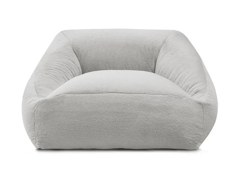 Hocker BOBOCHIC LILIBET 125x125x77cm stoff hellgrau