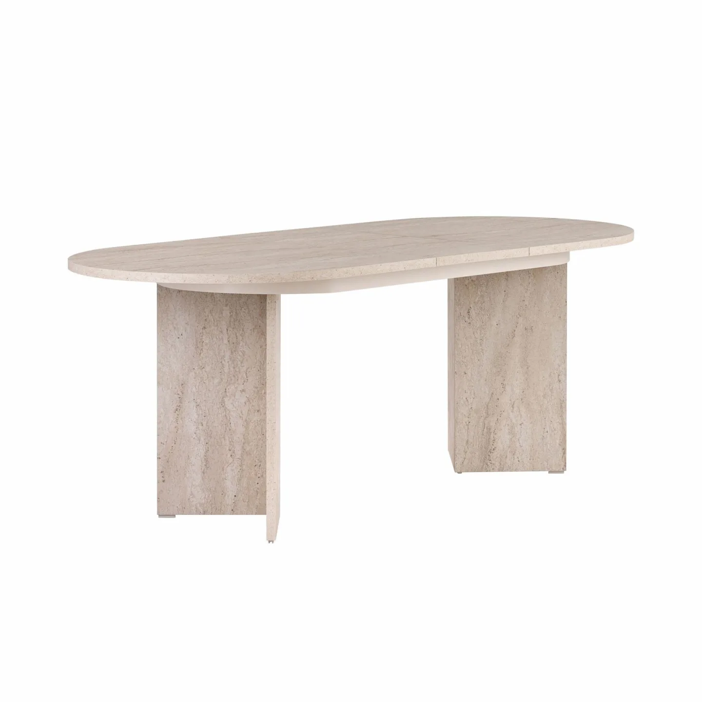 Dano Utdragbart Matbord 160-200 cm Oval - Travertin