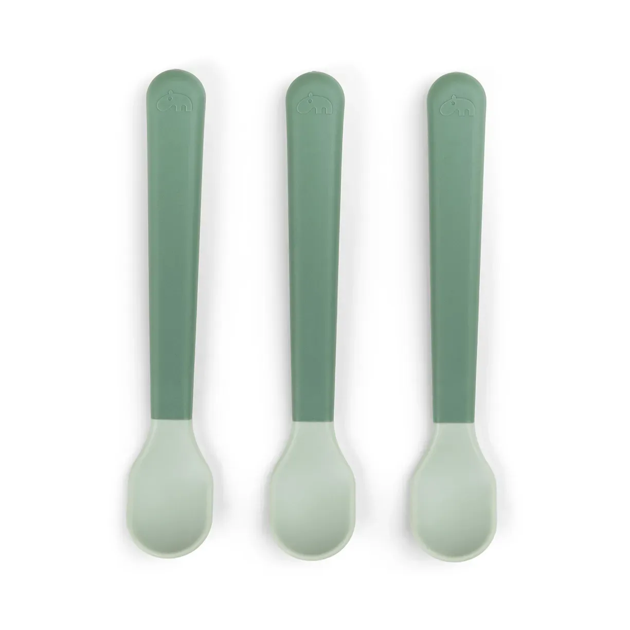 Done by deer Easy-grip Foodie Löffel 3er-Pack Green