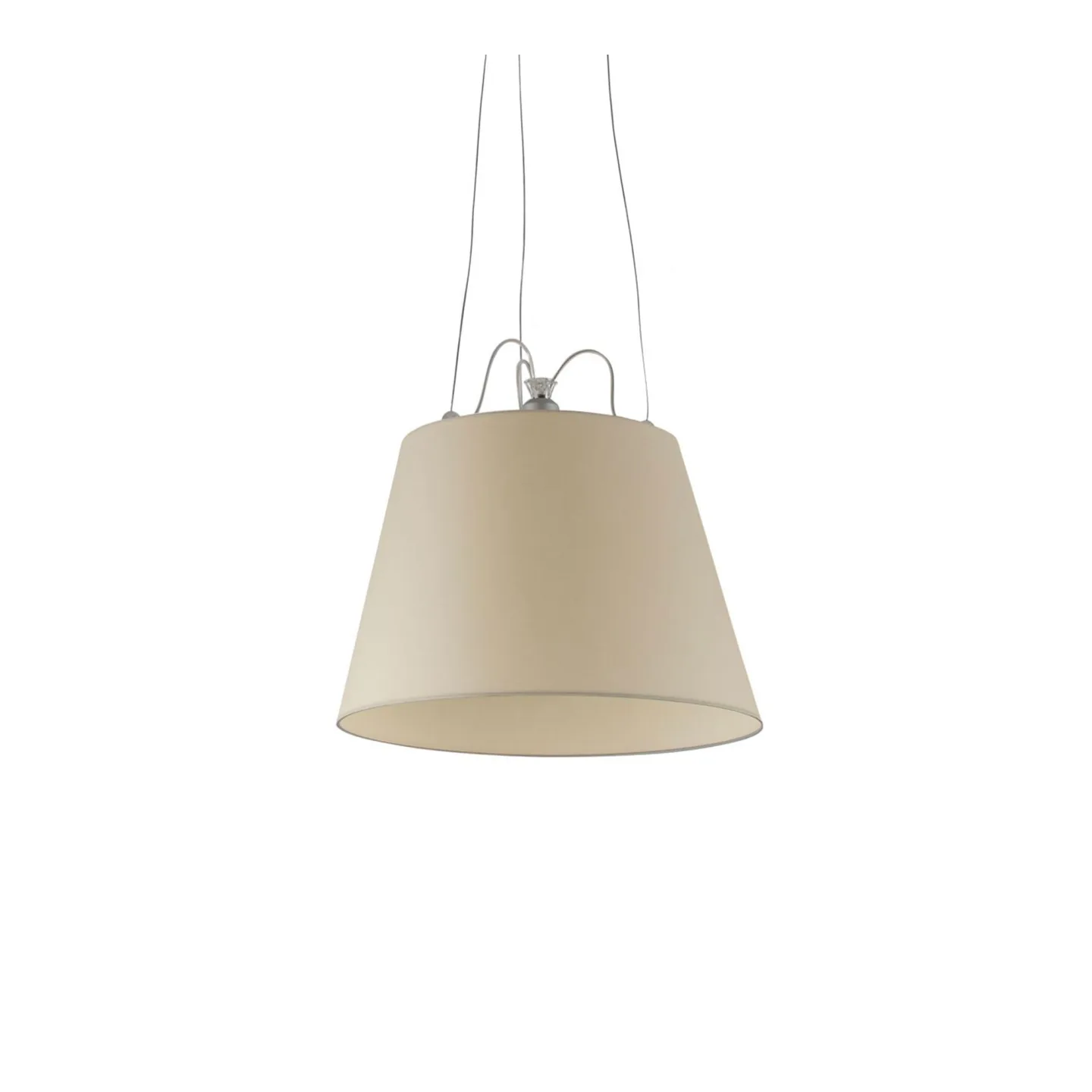 Artemide - Tolomeo Mega Pendellampa, Skärm i Pergamentpapper Ø 52 cm, Aluminium - Pendellampor - Giancarlo Fassina,Michele De Lucchi - Silver