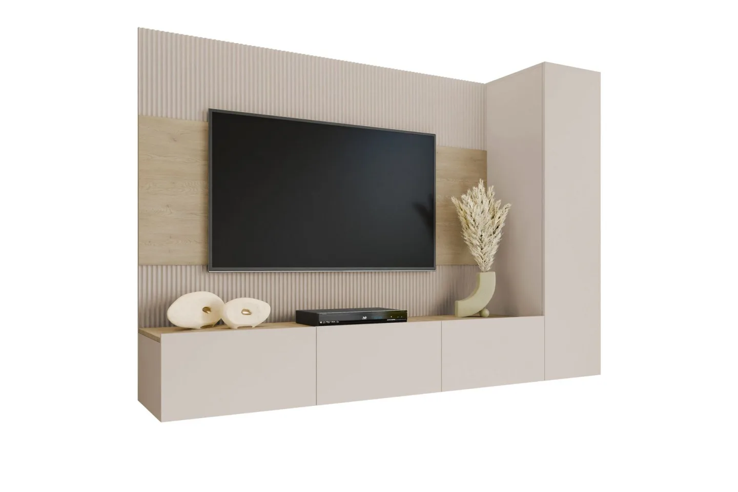 Bernice Tv-skåp 220x38 cm - Beige