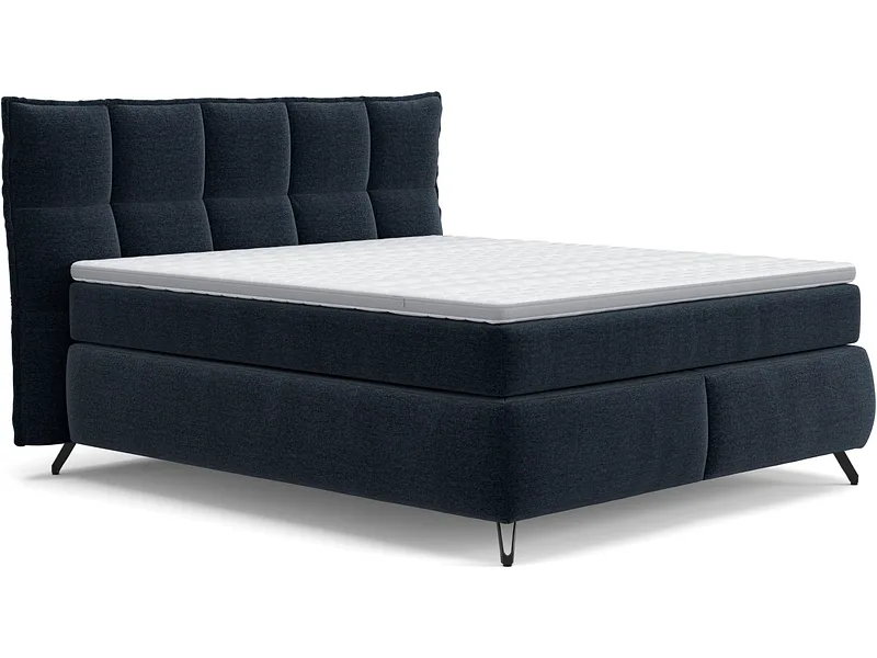 Boxspringbett SWISS HOME STYLE AGATA blau 160x200cm flexibel