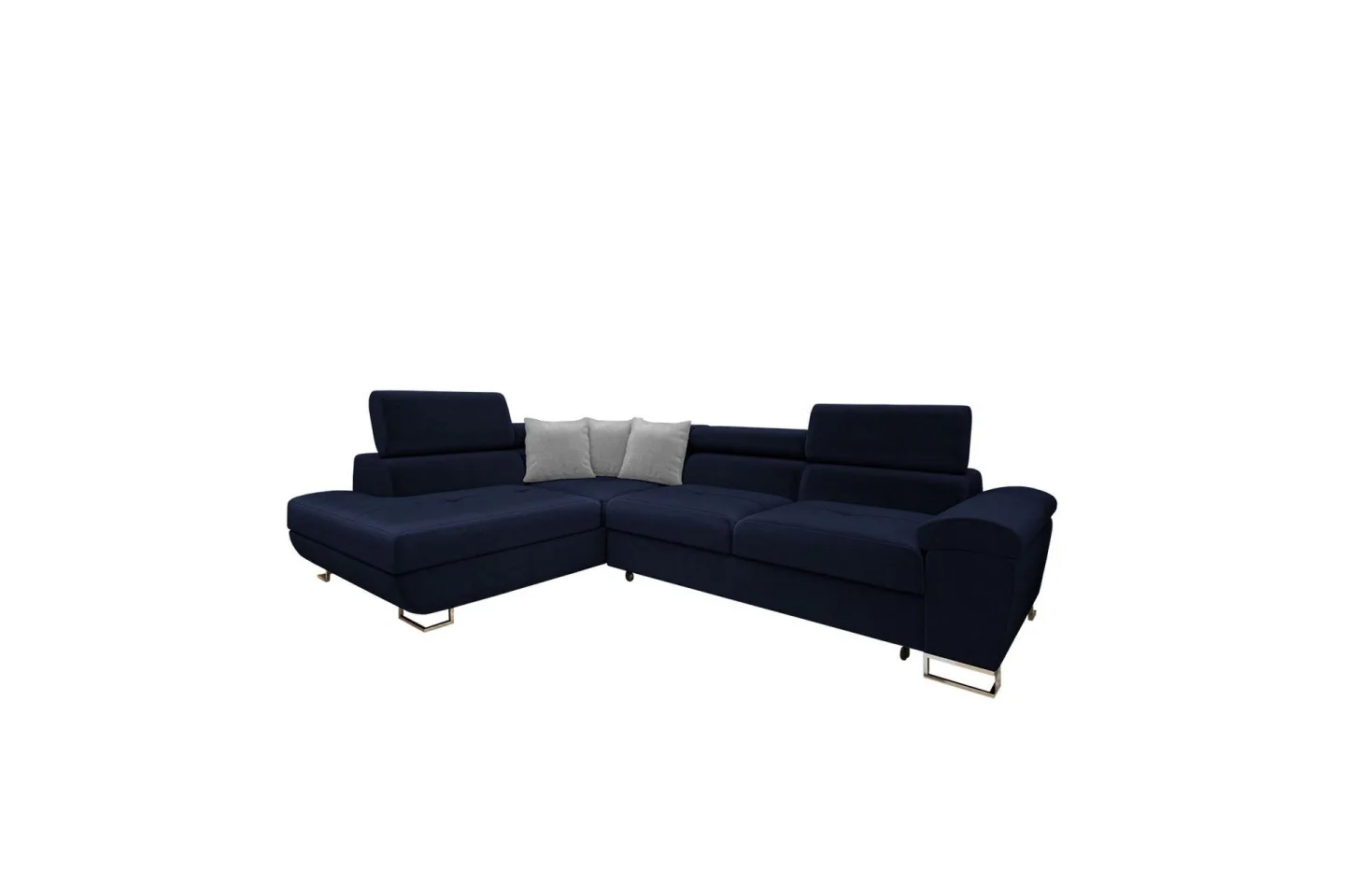 Reginia Soffa med Schäslong 3-sits - Blå/Ljusgrå