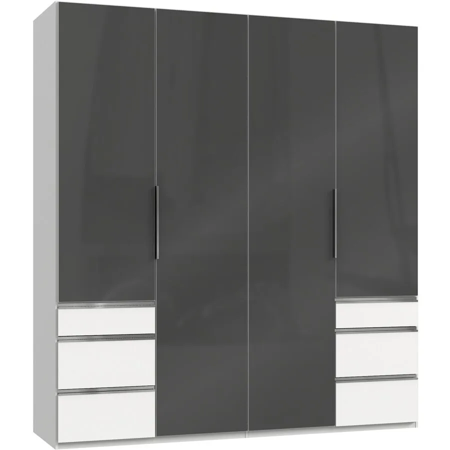 Kleiderschrank Sanko grau Holzwerkstoff B 200 cm