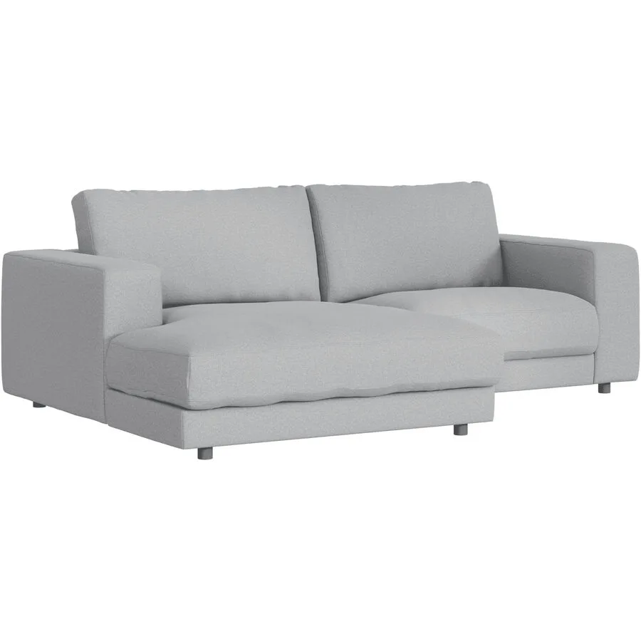 Ecksofa Ava Links Bezug: 100% Polyester light grey B 240 T 170 cm - Möbel Konfigurator: Traummöbel individuell zusammenstellen