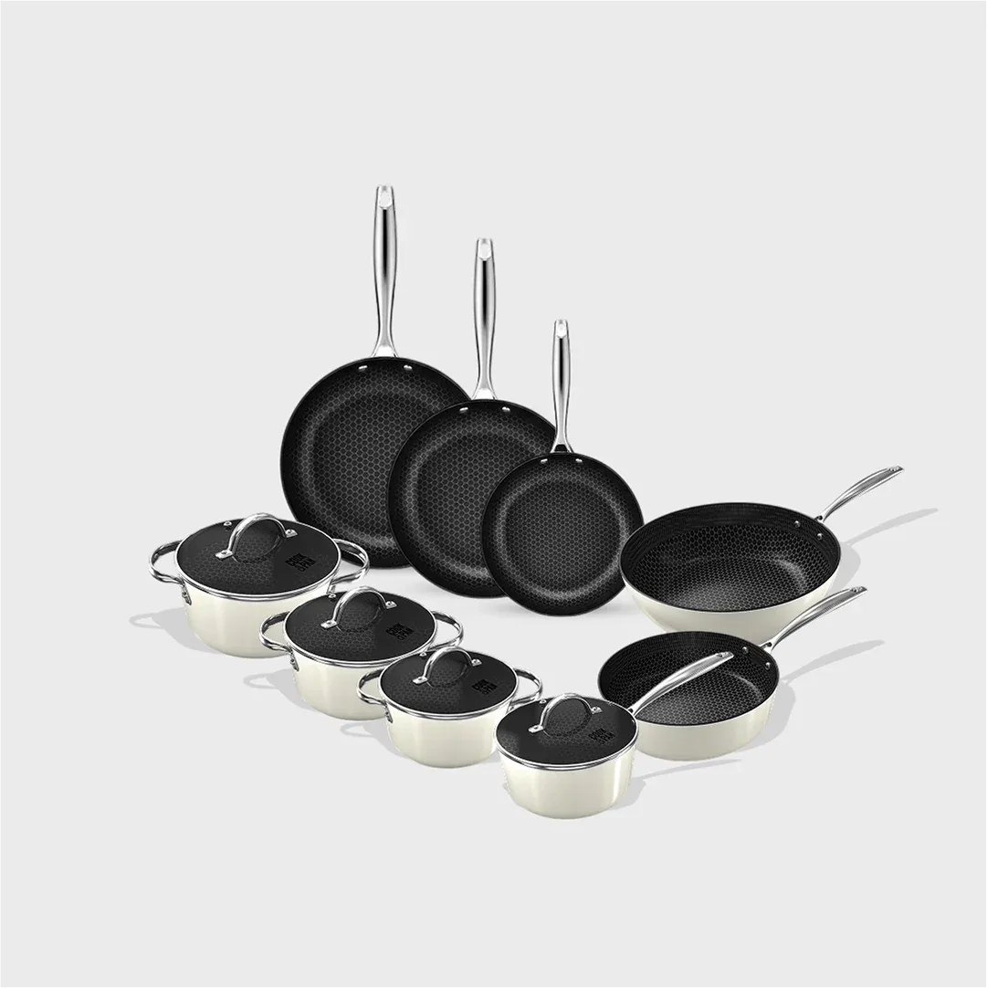 Go Ivory Honey Topfset und Pfannenset 9-teilig