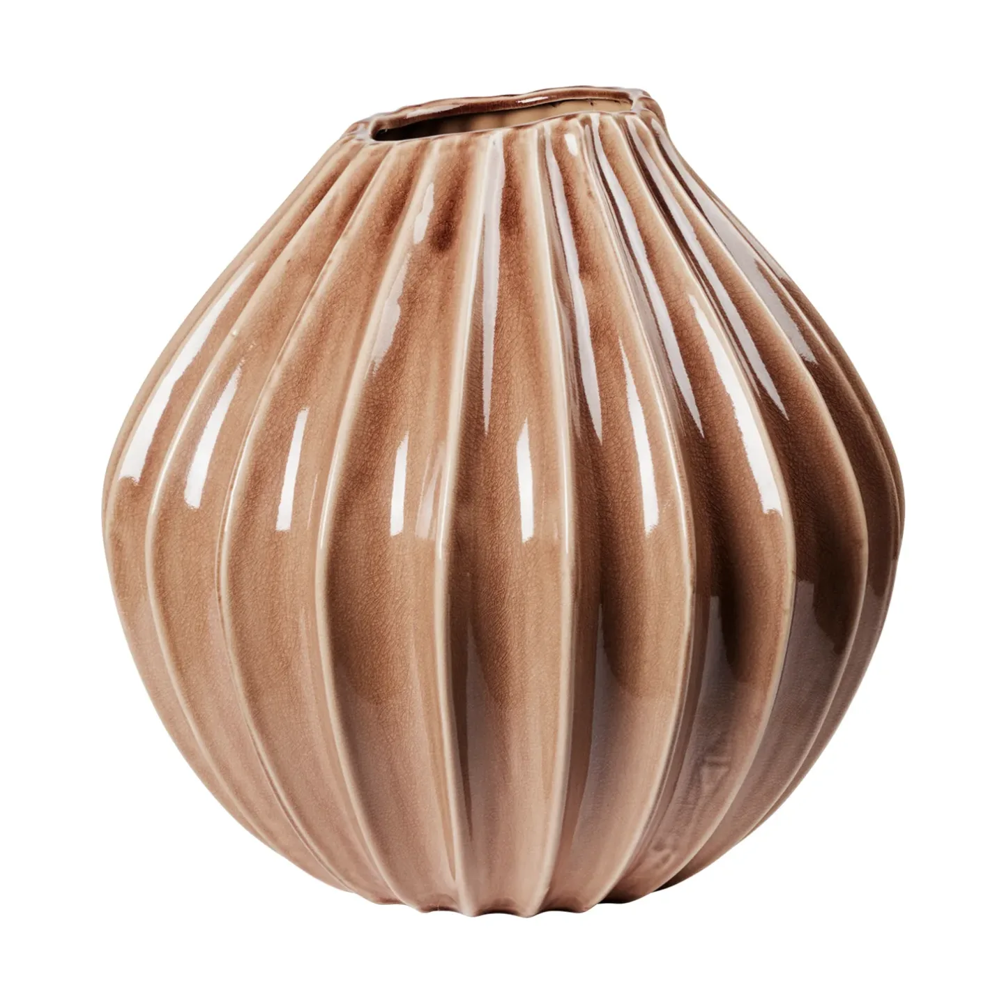 Broste Copenhagen Wide Vase M 25 cm Fawn