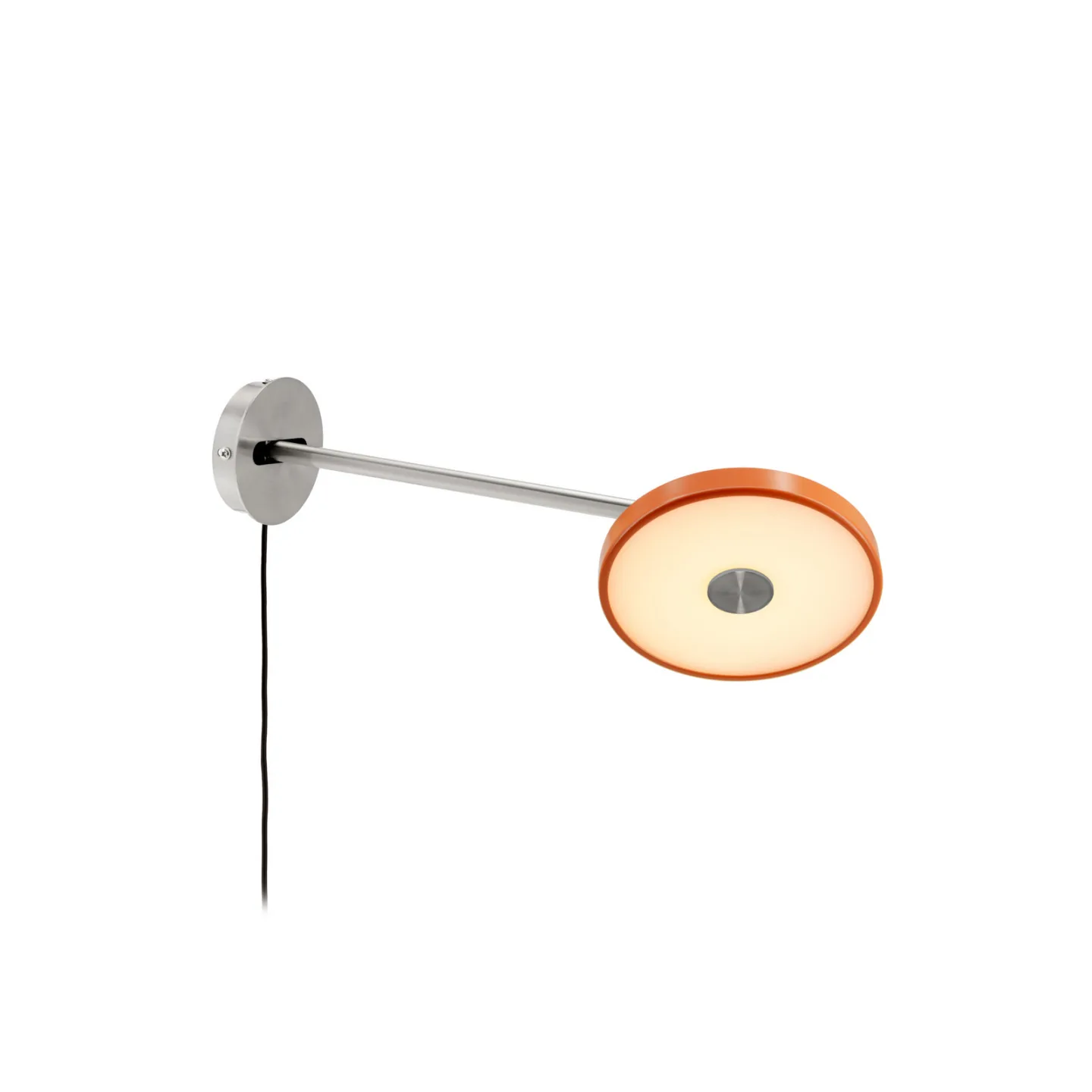 Asteria Long LED-vegglampe, oransje, stål, stikkontakt – UMAGE - Stue - Design - Metall - Med en lyskilde
