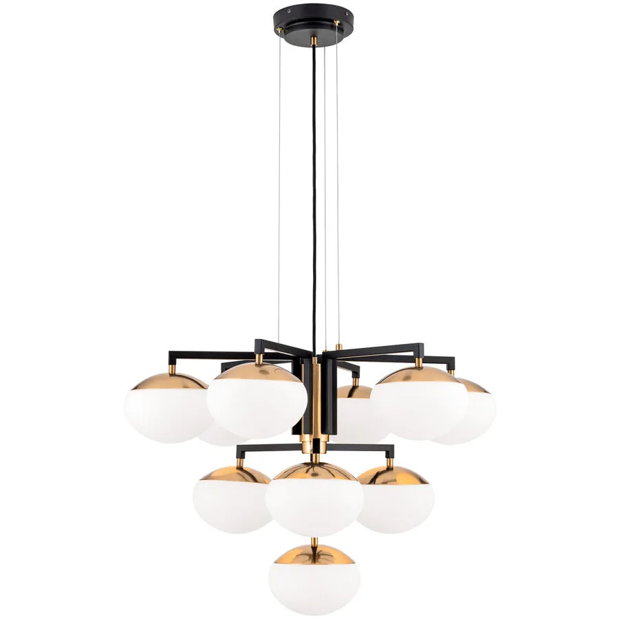 Kronleuchter Josephine Gold/Schwarz Stahl 51.5 cm - Farbe: schwarz-gold