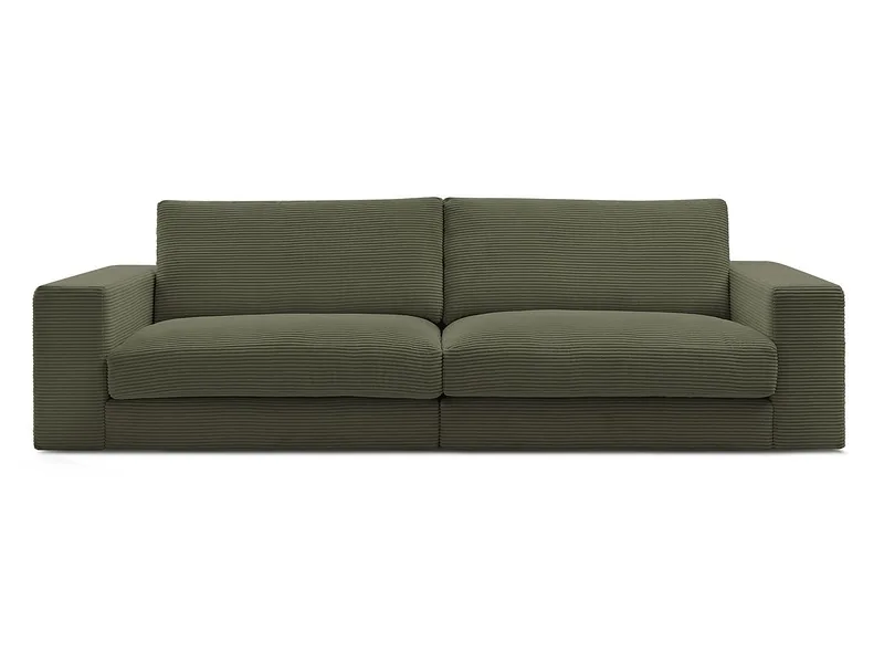 3er Sofa BOBOCHIC LEONARD Stoff mit Textur hellgrün