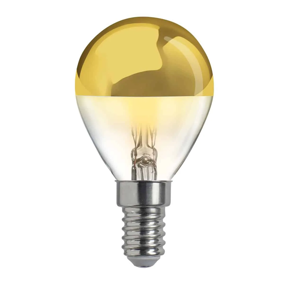 Toppförspeglad Klotlampa Guld Dimbar 240lm 927 E14