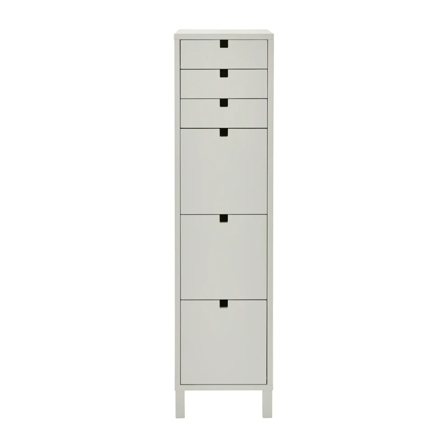 1898 Square Kommode smal 6 Schubladen Sand