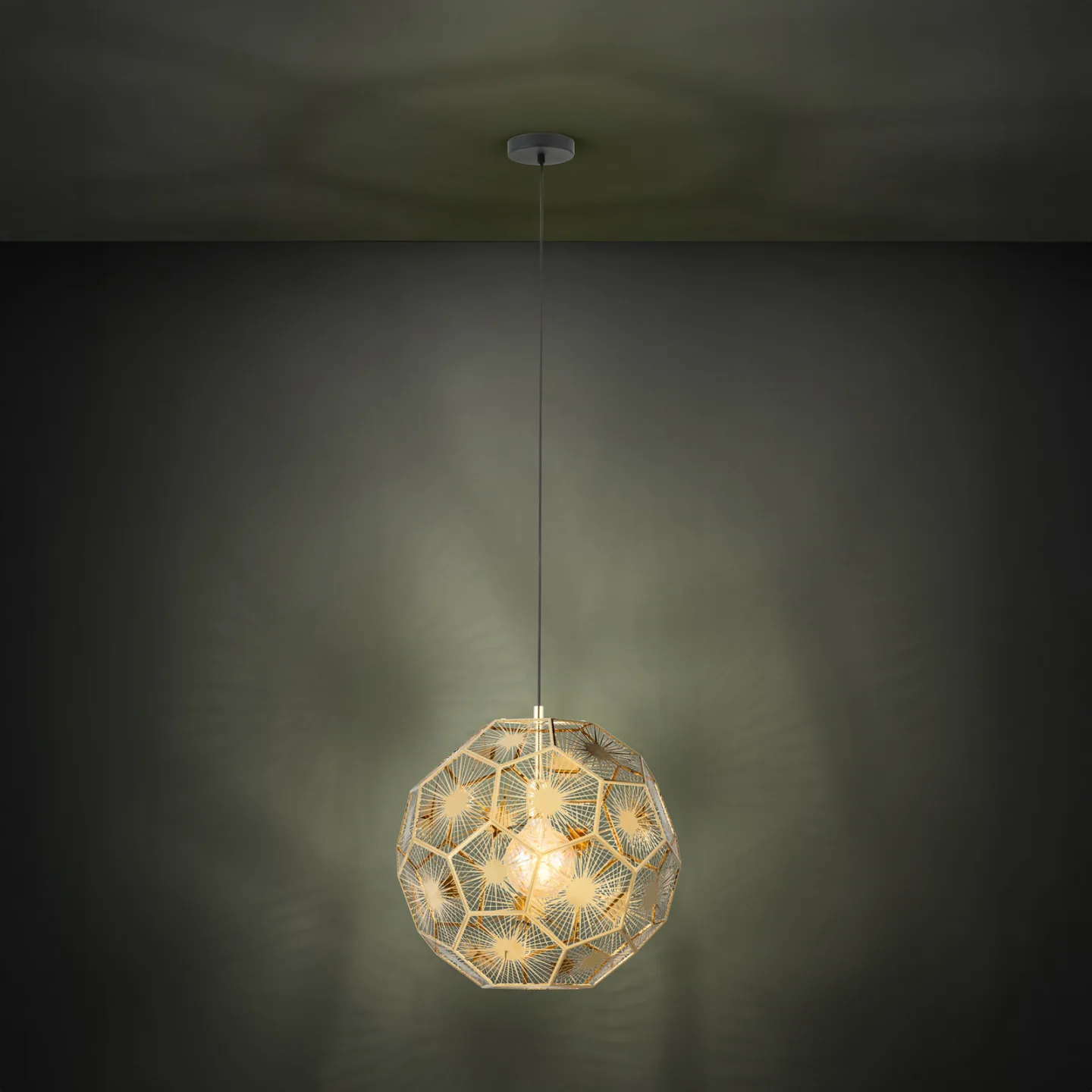 Skoura Hängeleuchte, messing Ø 50 cm Metall - Stars of Light - Wohnzimmer - Modern - Einflammig