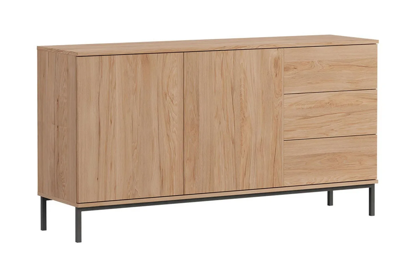 Querty Skåpsbyrå 150x80x41 cm - Natur/Svart