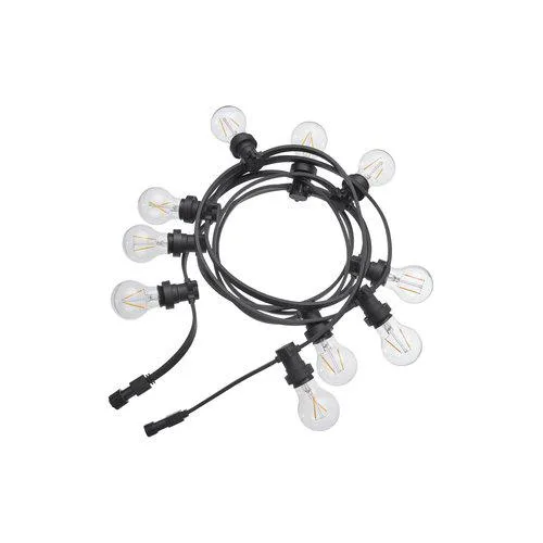 Ljusslinga Bright Light inkl 10 utbytbara lampor - Svart