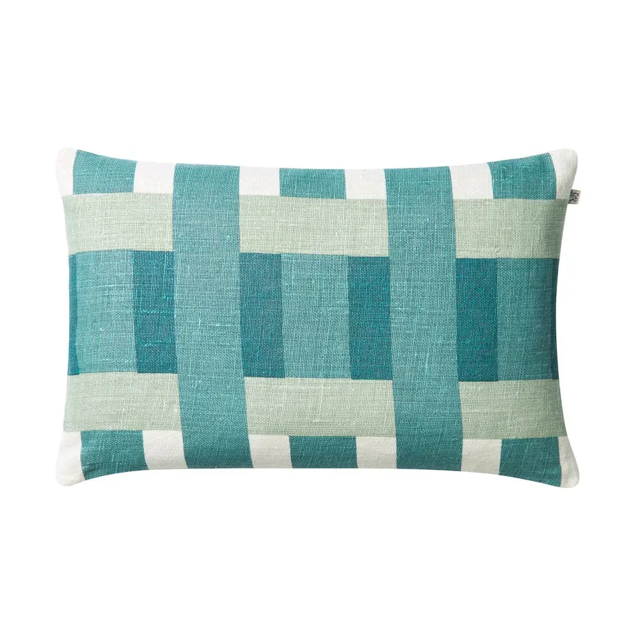 Chhatwal & Jonsson Benaras Kissenbezug Heaven blue-aqua-palace blue, 40x60 cm